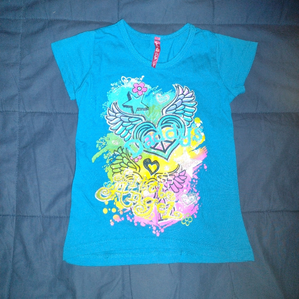 Just 2 Cute Daddy's Little Angel Shirt Size 2T